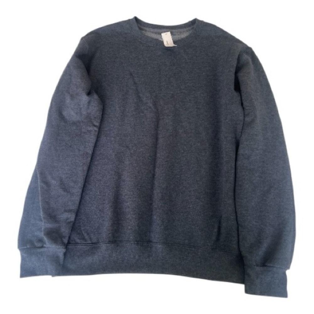 Athletic Works Dark gray- black Fleece-Crew Sweater Size S (34-36)